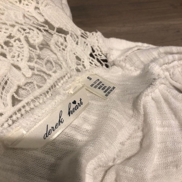 SOLD! Short Sleeve White Cover Up with Lace Back - Picture 5 of 5